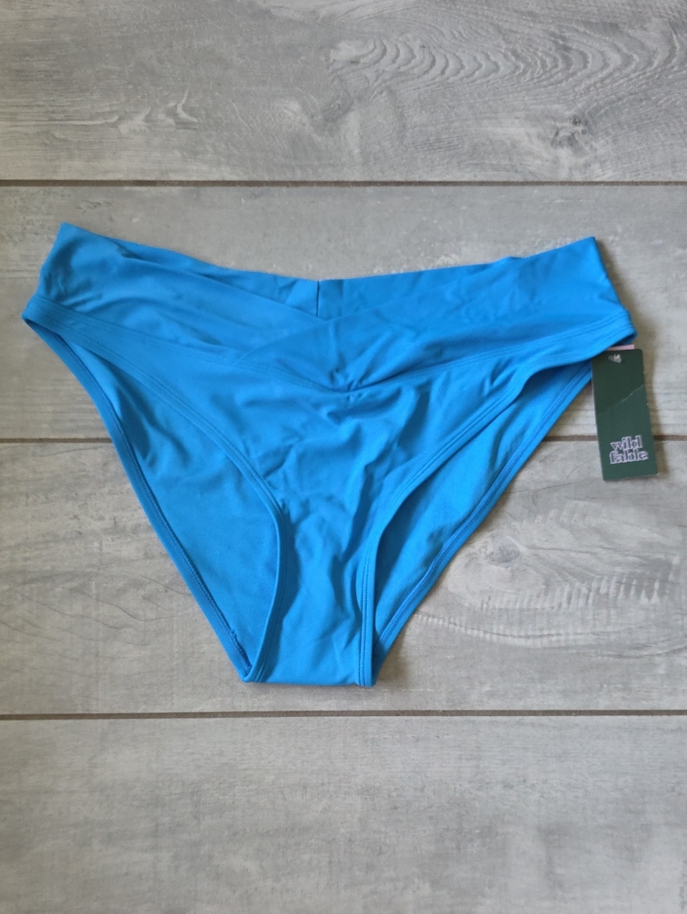wild fable Turquoise Blue V-Waist Bikini Bottom